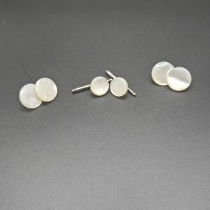 Vintage Mother of Pearl Tuxedo Cufflink & Shirt Stud Set